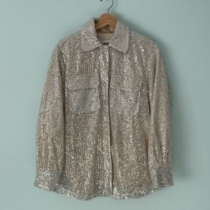 BB Dakota Steve Madden Sequin Overshirt lined
